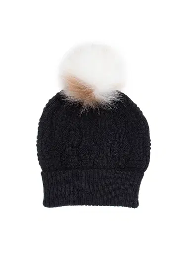 Surell Women's Alpaca Knit Pom-Pom Beanie Hat | Thumbnail 1 Surell Women's Alpaca Knit Pom-Pom Beanie Hat | Thumbnail 1