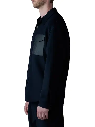 Mackage Men's Emmanuel Wool Overshirt - Navy - Size 40 | Thumbnail 4 Mackage Men's Emmanuel Wool Overshirt - Navy - Size 40 | Thumbnail 4