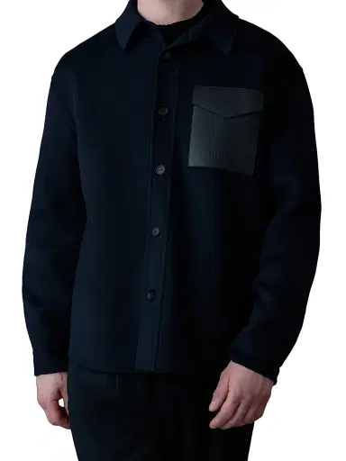 Mackage Men's Emmanuel Wool Overshirt - Navy - Size 40 | Thumbnail 6 Mackage Men's Emmanuel Wool Overshirt - Navy - Size 40 | Thumbnail 6