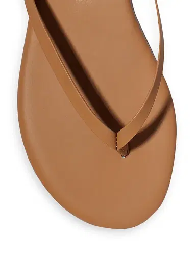 TKEES Women's Foundations Matte Leather Flip Flops - Tan - Size 10 | Thumbnail 4