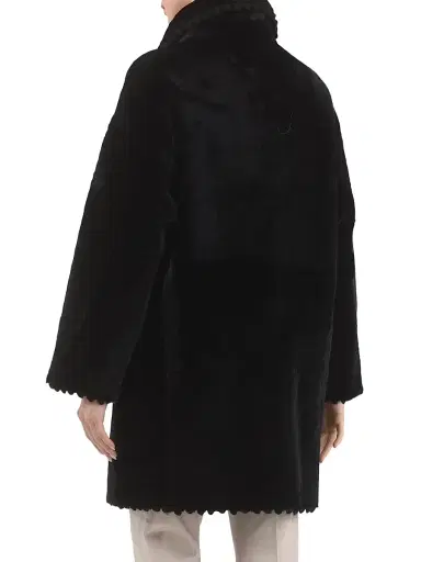 Gorski Women's Reversible Select Shearling Lamb Jacket - Black - Size Small | Thumbnail 4