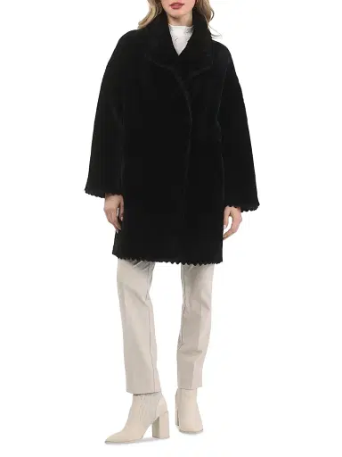 Gorski Women's Reversible Select Shearling Lamb Jacket - Black - Size Small | Thumbnail 5