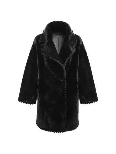 Gorski Women's Reversible Select Shearling Lamb Jacket - Black - Size Small | Thumbnail 1
