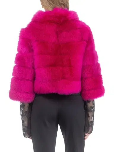 Gorski Women's Merinillo Shearling Lamb Bolero - Magenta - Size XL | Thumbnail 5