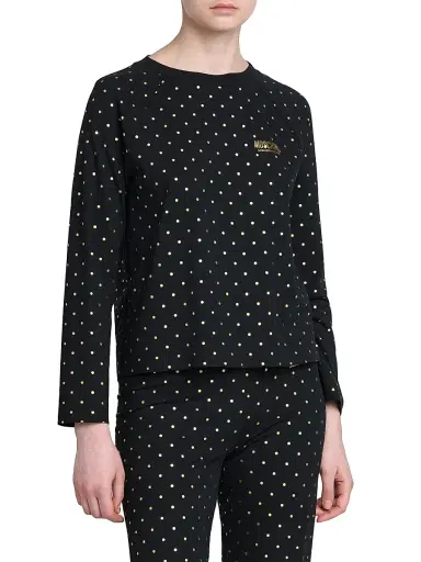 Moschino Women's Fantasy Stretch-Cotton Pajama Top - Fantasy Print Black | Thumbnail 3