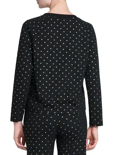 Moschino Women's Fantasy Stretch-Cotton Pajama Top - Fantasy Print Black | Thumbnail 4