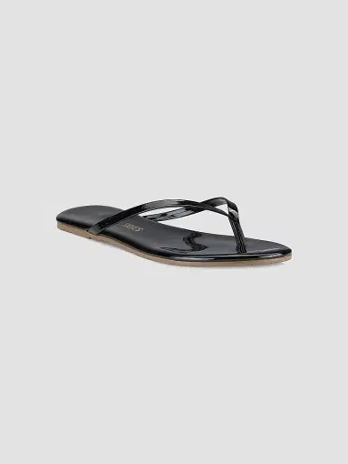 TKEES Women's Foundations Gloss Patent Leather Flip Flops - Licorice - Size 11 | Thumbnail 2 TKEES Women's Foundations Gloss Patent Leather Flip Flops - Licorice - Size 11 | Thumbnail 2