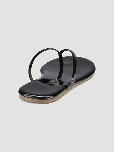 TKEES Women's Foundations Gloss Patent Leather Flip Flops - Licorice - Size 11 | Thumbnail 3 TKEES Women's Foundations Gloss Patent Leather Flip Flops - Licorice - Size 11 | Thumbnail 3