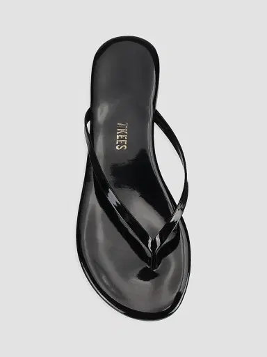 TKEES Women's Foundations Gloss Patent Leather Flip Flops - Licorice - Size 11 | Thumbnail 5 TKEES Women's Foundations Gloss Patent Leather Flip Flops - Licorice - Size 11 | Thumbnail 5