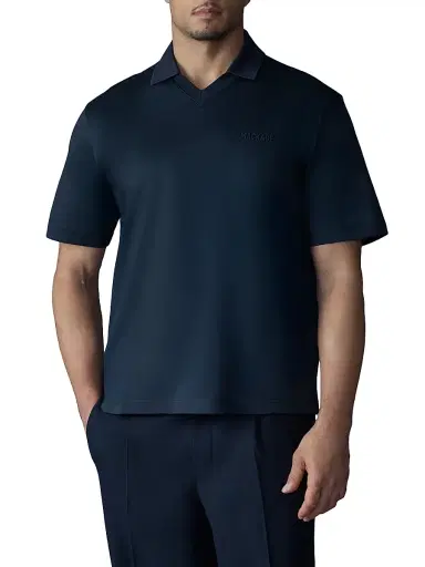 Mackage Men's Marco Cotton Polo Shirt - Navy - Size XXL | Thumbnail 3 Mackage Men's Marco Cotton Polo Shirt - Navy - Size XXL | Thumbnail 3