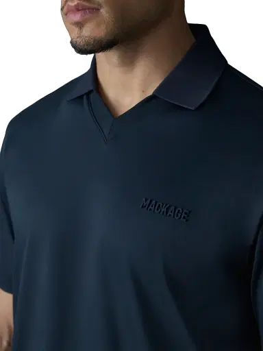 Mackage Men's Marco Cotton Polo Shirt - Navy - Size XXL | Thumbnail 6 Mackage Men's Marco Cotton Polo Shirt - Navy - Size XXL | Thumbnail 6