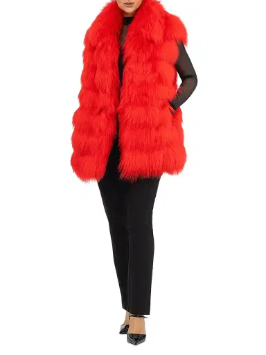 Gorski Women's Select Lamb Vest - Red - Size Medium | Thumbnail 6 Gorski Women's Select Lamb Vest - Red - Size Medium | Thumbnail 6