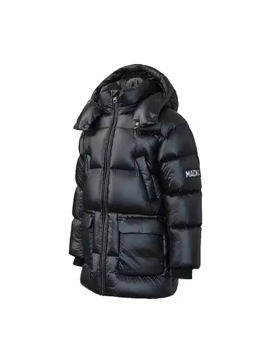 Mackage Little Kid's Lustrous Down Puffer Jacket - Black - Size 6 | Thumbnail 3