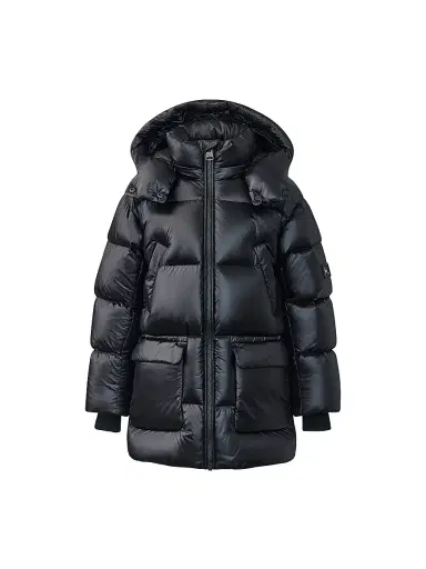 Mackage Little Kid's Lustrous Down Puffer Jacket - Black - Size 6 | Thumbnail 1