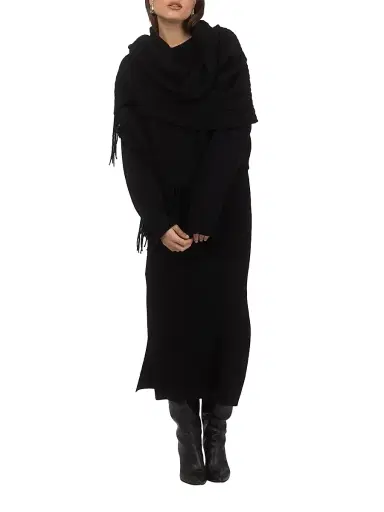 Gorski Women's Select Knit Cashmere Shawl - Black | Thumbnail 4