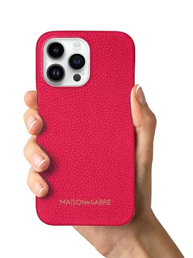 MAISON de SABRÉ Women's Leather Phone Case (iPhone 14 Pro Max) - Shibuya Fuchsia | Thumbnail 4 MAISON de SABRÉ Women's Leather Phone Case (iPhone 14 Pro Max) - Shibuya Fuchsia | Thumbnail 4