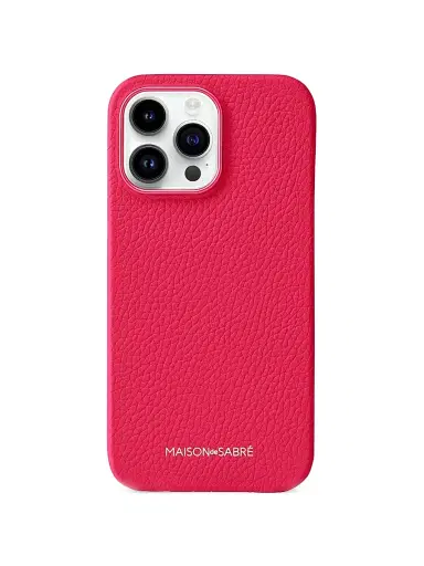 MAISON de SABRÉ Women's Leather Phone Case (iPhone 14 Pro Max) - Shibuya Fuchsia | Thumbnail 1 MAISON de SABRÉ Women's Leather Phone Case (iPhone 14 Pro Max) - Shibuya Fuchsia | Thumbnail 1
