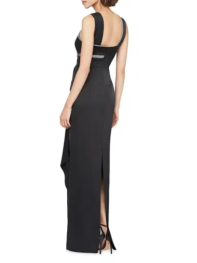 THEIA Women's Cressida Halter Column Gown - Black - Size 16 | Thumbnail 5
