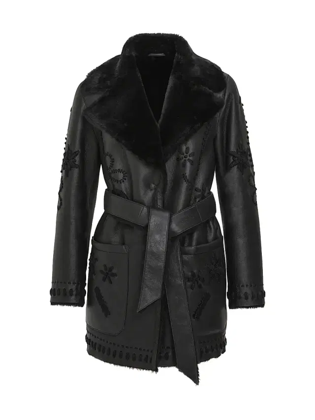 Gorski Women's Merino Shearling Lamb Jacket - Black