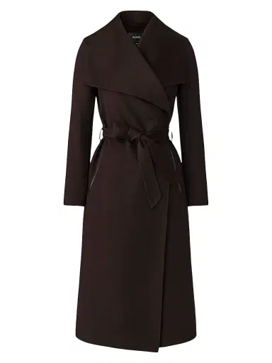 Mackage Women's Belted Light Wool Coat - Coffee - Size XS | Thumbnail 1