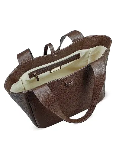 GiGi New York Women's Mercer Pebbled Leather Tote Bag - Brown | Thumbnail 3 GiGi New York Women's Mercer Pebbled Leather Tote Bag - Brown | Thumbnail 3
