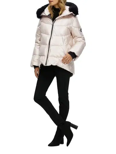 Gorski Women's Apres-Ski Jacket with Detachable Toscana Shearling lamb Hood Trim - Gold - Size Small | Thumbnail 5 Gorski Women's Apres-Ski Jacket with Detachable Toscana Shearling lamb Hood Trim - Gold - Size Small | Thumbnail 5