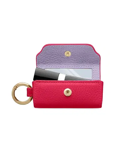 Maison de Sabre Women's Leather Lipstick Charm - Fuchsia Lavender | Thumbnail 5