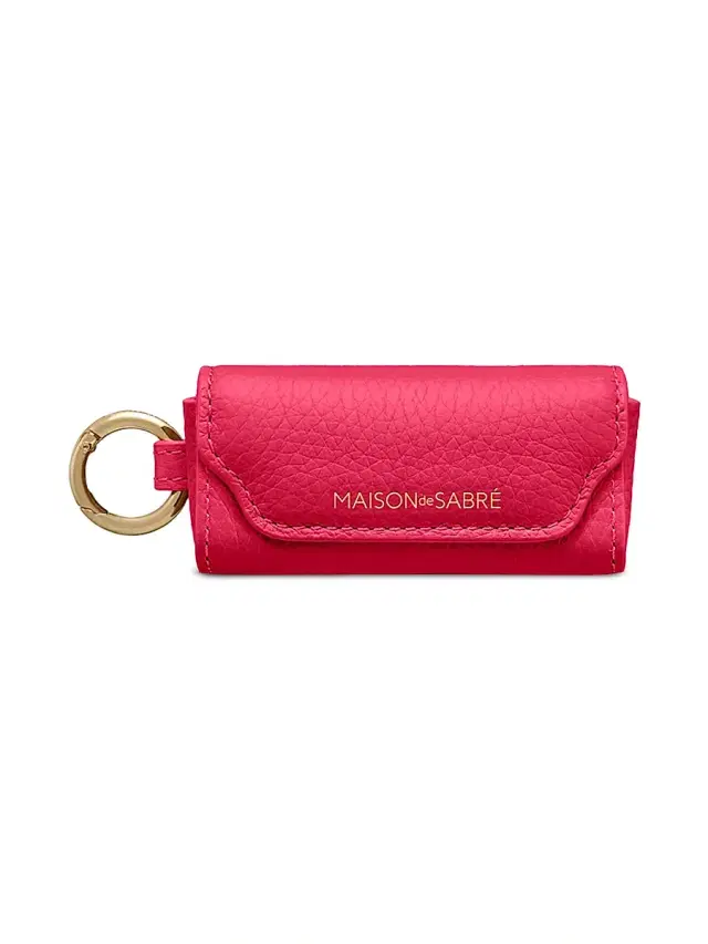 Maison de Sabre Women's Leather Lipstick Charm - Fuchsia Lavender