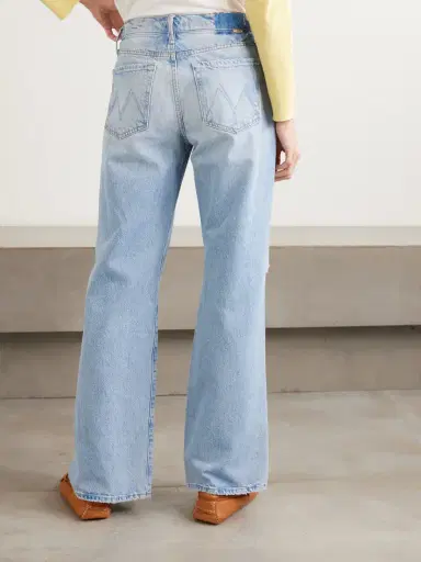 Mother Maven Sneak Distressed High-rise Straight-leg Jeans | Thumbnail 4 Mother Maven Sneak Distressed High-rise Straight-leg Jeans | Thumbnail 4