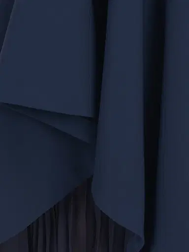 Kay Unger Women's Begonia Ruffled A-Line Midi-Dress - Dark Midnight - Size 4 | Thumbnail 6