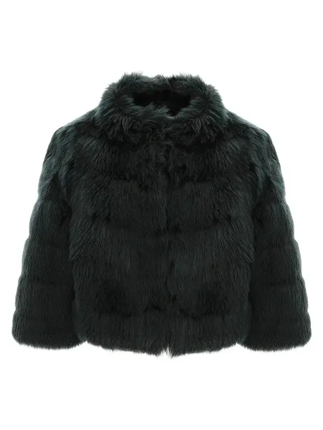 Gorski Women's Merinillo Shearling Lamb Bolero - Emerald