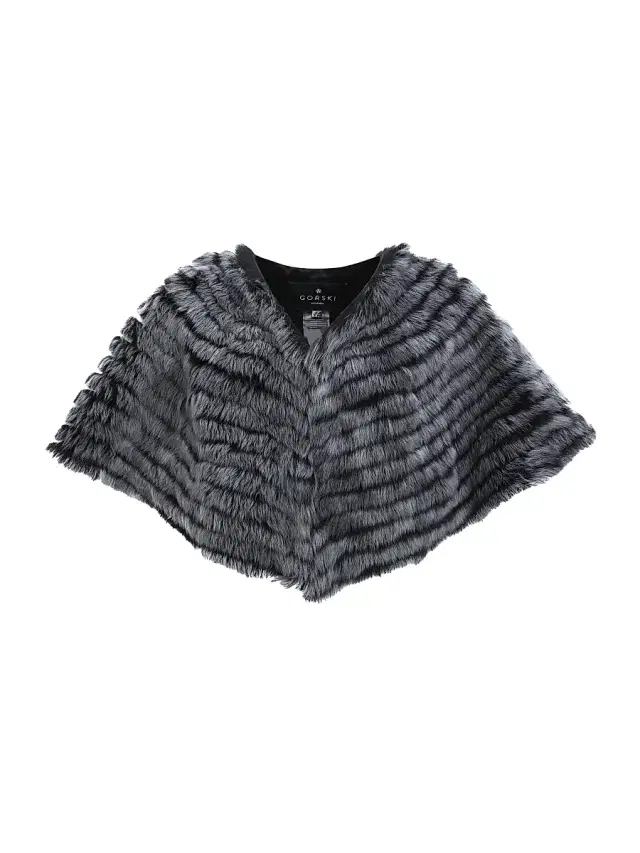 Gorski Women's Toscana Shearling Lamb Layered Capelet - Black
