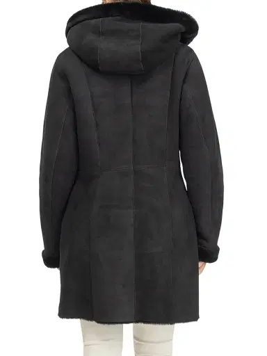 Gorski Women's Merino Shearling Lamb Parka - Black - Size XL | Thumbnail 4