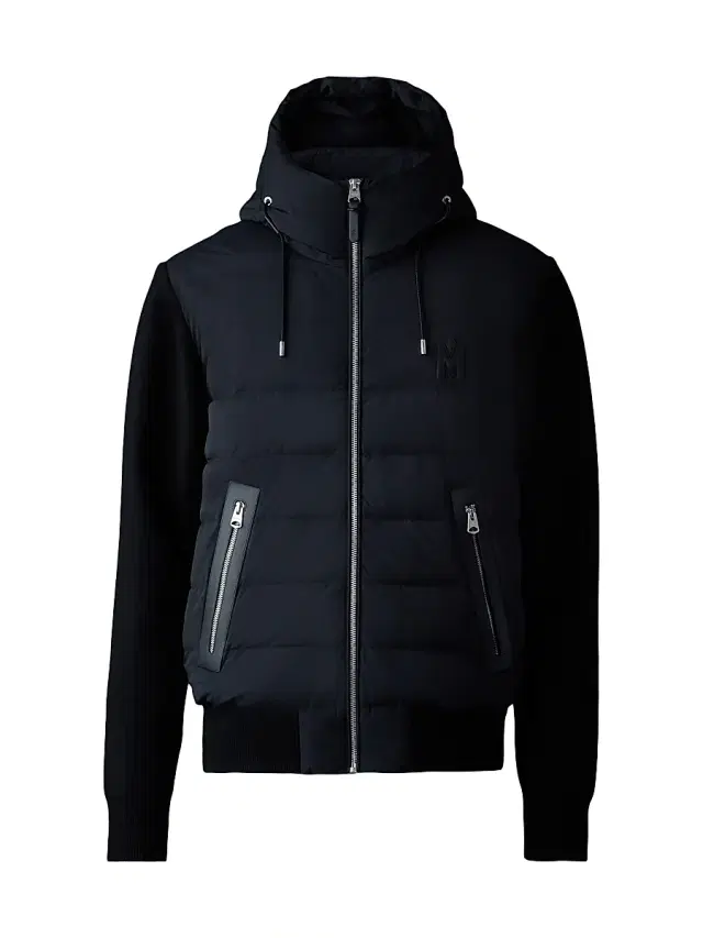 Mackage Men's Andrew Hooded Mixed-Media Down Coat - Black