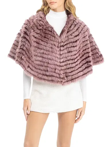 Gorski Women's Toscana Shearling Lamb Layered Capelet | Thumbnail 2 Gorski Women's Toscana Shearling Lamb Layered Capelet | Thumbnail 2