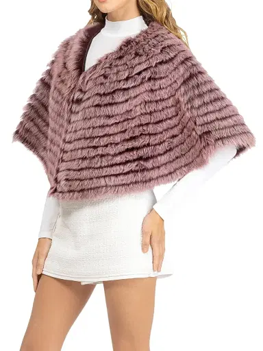 Gorski Women's Toscana Shearling Lamb Layered Capelet | Thumbnail 3 Gorski Women's Toscana Shearling Lamb Layered Capelet | Thumbnail 3