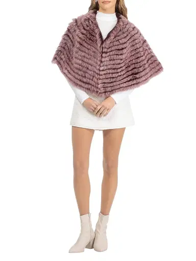 Gorski Women's Toscana Shearling Lamb Layered Capelet | Thumbnail 5 Gorski Women's Toscana Shearling Lamb Layered Capelet | Thumbnail 5