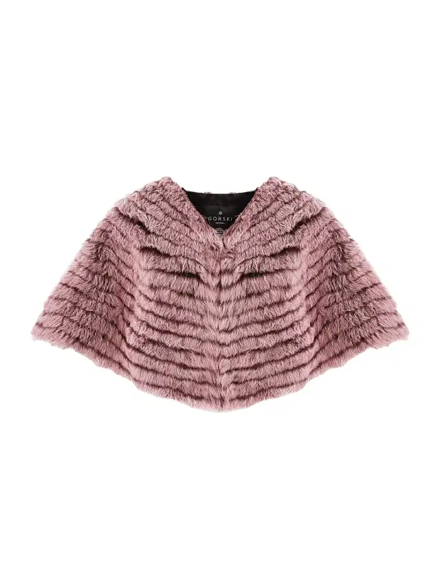 Gorski Women's Toscana Shearling Lamb Layered Capelet - Burgundy Brisa