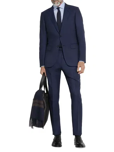 Zegna Men's Trofeo Comfort Cotton Shirt - Light Blue - Size 18.5 | Thumbnail 5