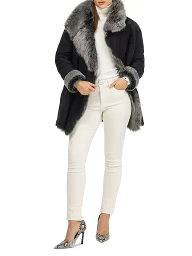 Gorski Women's Merino Toscana Lamb Coat | Thumbnail 5