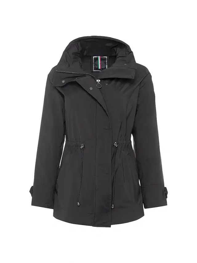 Gorski Women's Lightweight Jacket with Concealed Hood - Black