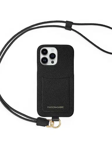 MAISON de SABRÉ Women's Sling Phone Case (iPhone 15 Pro Max) - Black Caviar | Thumbnail 6