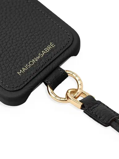 MAISON de SABRÉ Women's Sling Phone Case (iPhone 15 Pro Max) - Black Caviar | Thumbnail 7