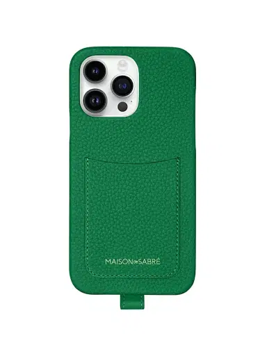 MAISON de SABRÉ Women's Sling Phone Case (iPhone 15 Pro Max) - Emerald Green | Thumbnail 4