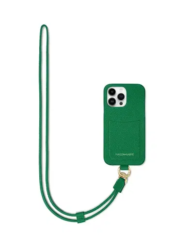 MAISON de SABRÉ Women's Sling Phone Case (iPhone 15 Pro Max) - Emerald Green | Thumbnail 1