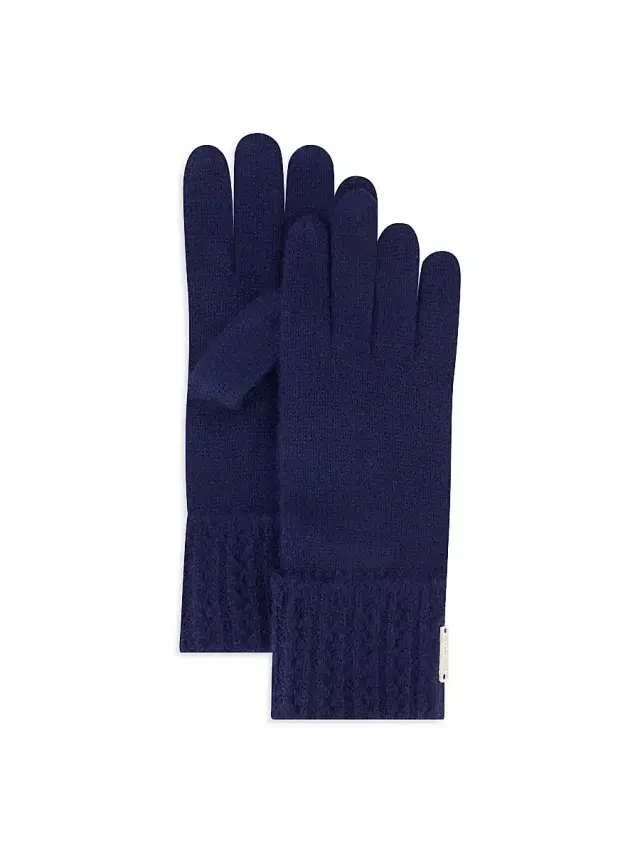 Gorski Women's Select Cashmere Gloves - Navy