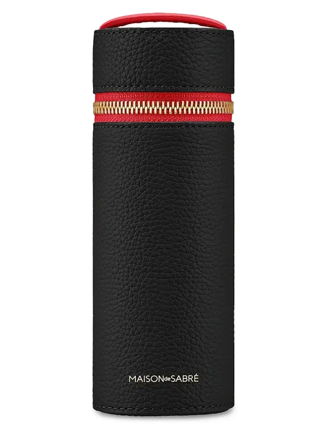 MAISON de SABRÉ Women's Leather Brush Case - Rouge Noir