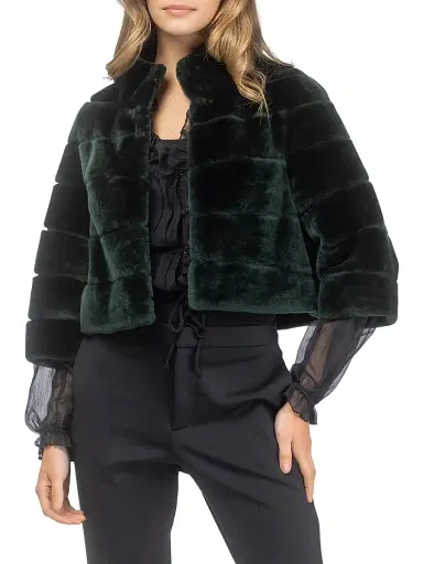 Gorski Women's Shearling Lamb Bolero Coat | Thumbnail 3 Gorski Women's Shearling Lamb Bolero Coat | Thumbnail 3