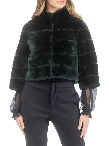 Gorski Women's Shearling Lamb Bolero Coat | Thumbnail 4 Gorski Women's Shearling Lamb Bolero Coat | Thumbnail 4