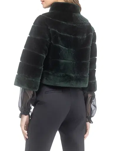 Gorski Women's Shearling Lamb Bolero Coat | Thumbnail 5 Gorski Women's Shearling Lamb Bolero Coat | Thumbnail 5